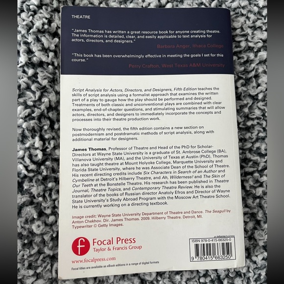 Script Analysis for Actors, Directors, and Designers by Thomas, James - Picture 2 of 2